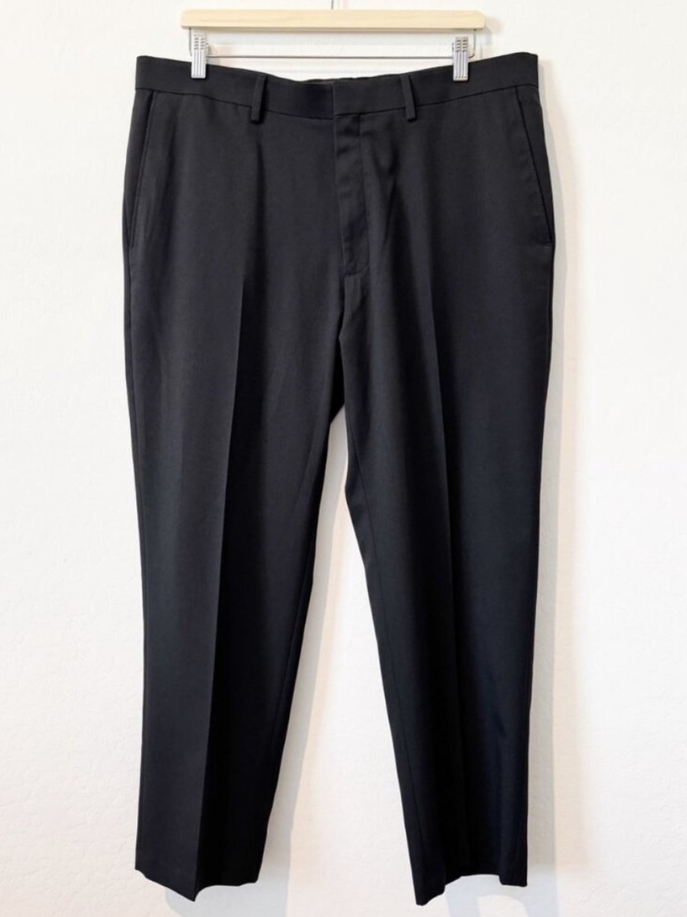 Haggar Tailored Fit Travel Performance Dress Pants Black Corporatecore Goth Prep